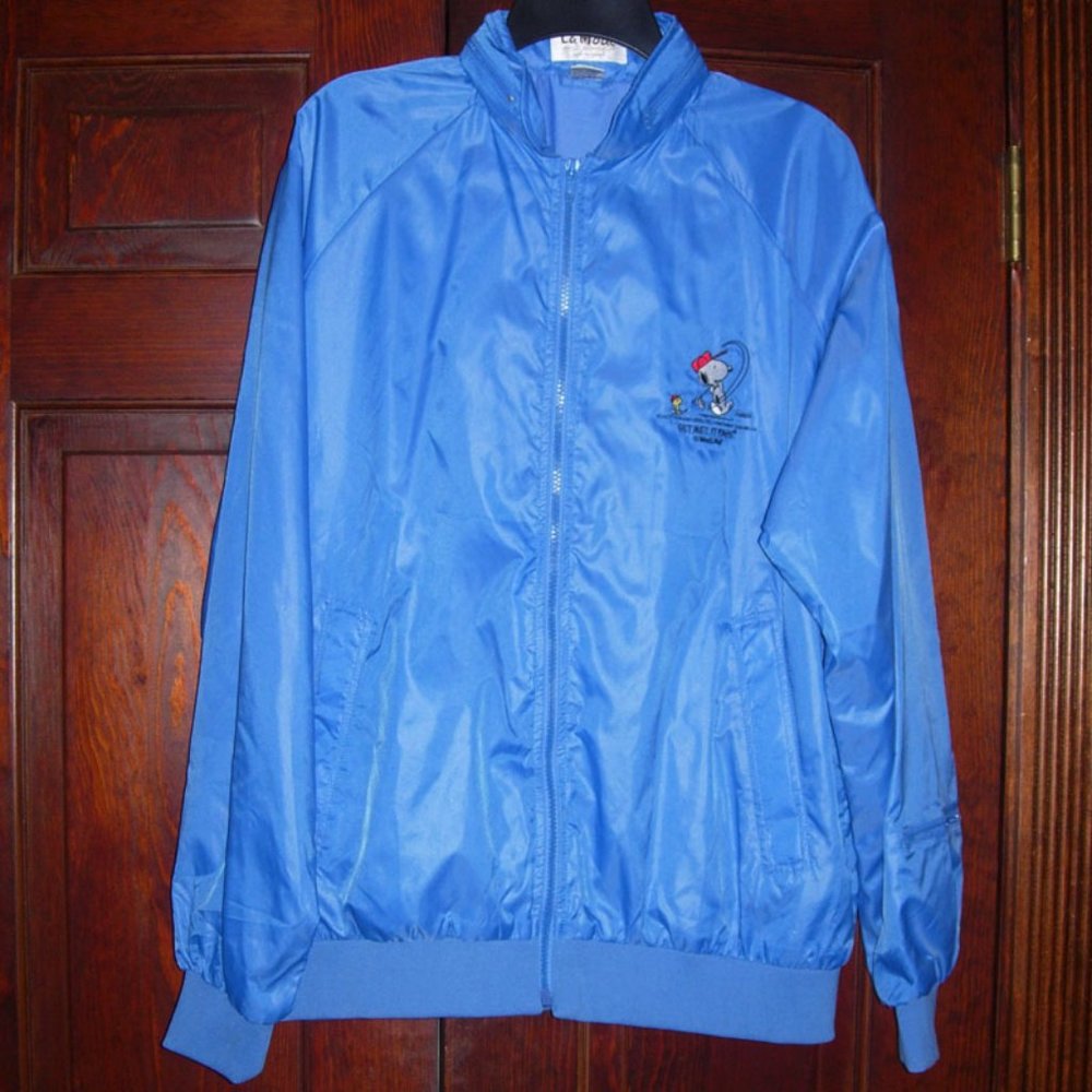 Vintage 90s MetLife Snoopy Woodstock Golf Jacket Windbreaker